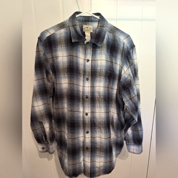 Woolrich Other - Woolrich Blue and Black Casual Button Down Shirt Size L